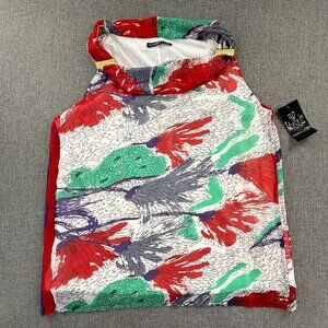 New! Madison Paige Blouse Cowl Neck Relaxed fit Medium Lined White,‎ Red, Green,